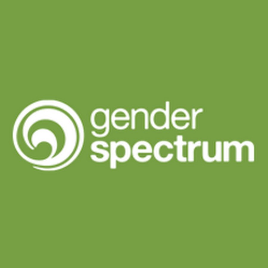 Gender Spectrum logo, an image with a lime green background and the words "gender spectrum" in bold white font
