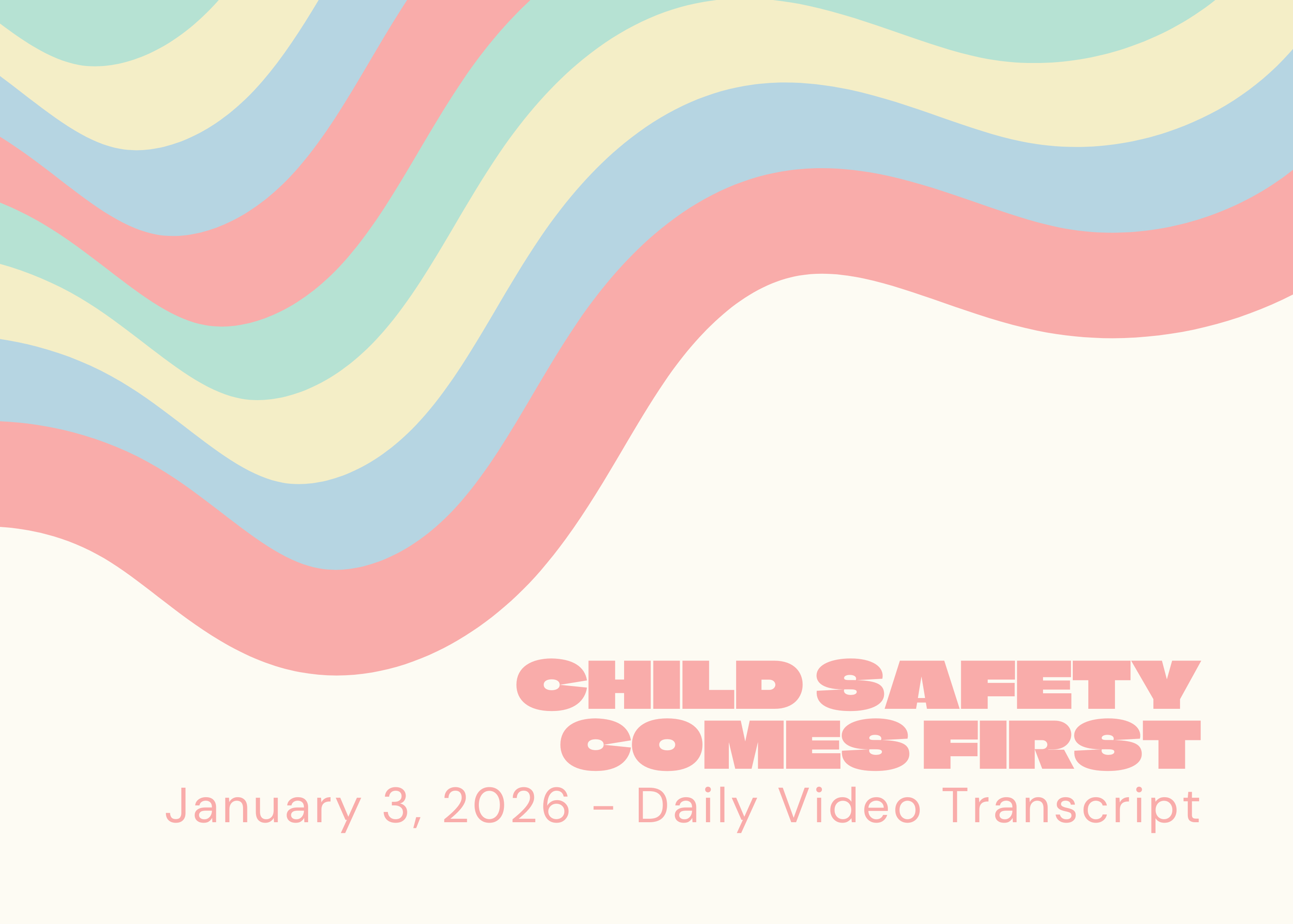 Child Safety Comes First