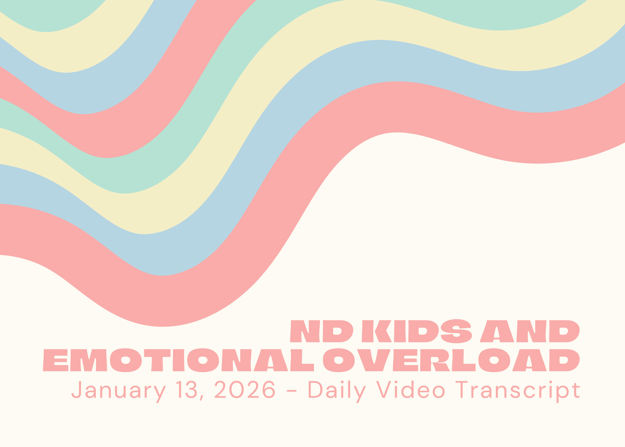 ND Kids and Emotional Overload