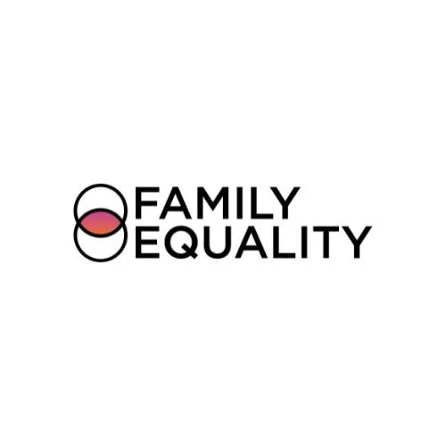 Family Equality logo, the words "FAMILY EQUALITY" in all caps, with two intersecting circles to the left of the words.