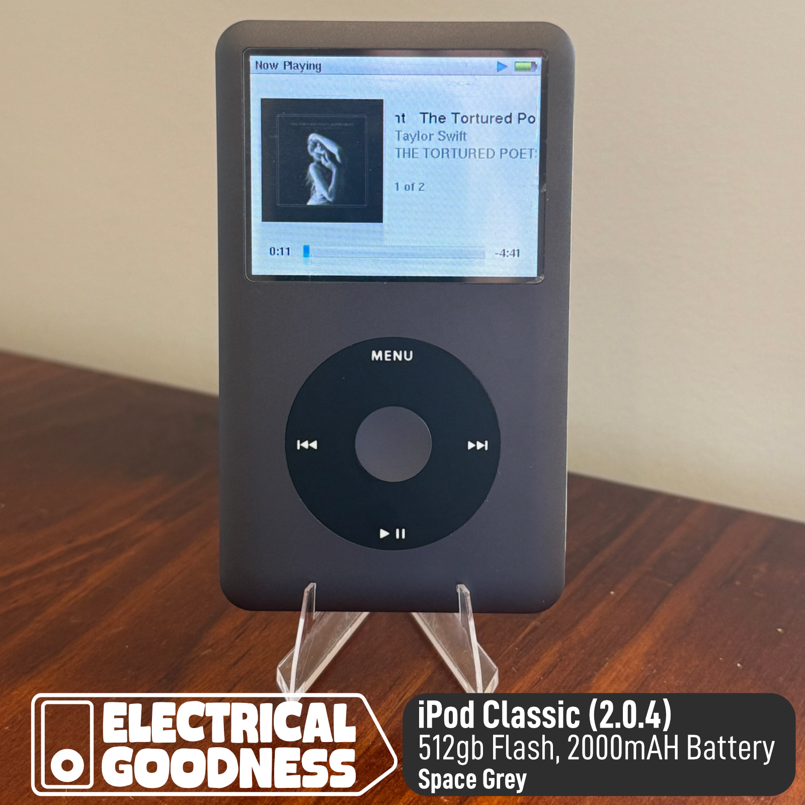 Refurbished iPod Classic 7th Gen - Space Grey - 512GB