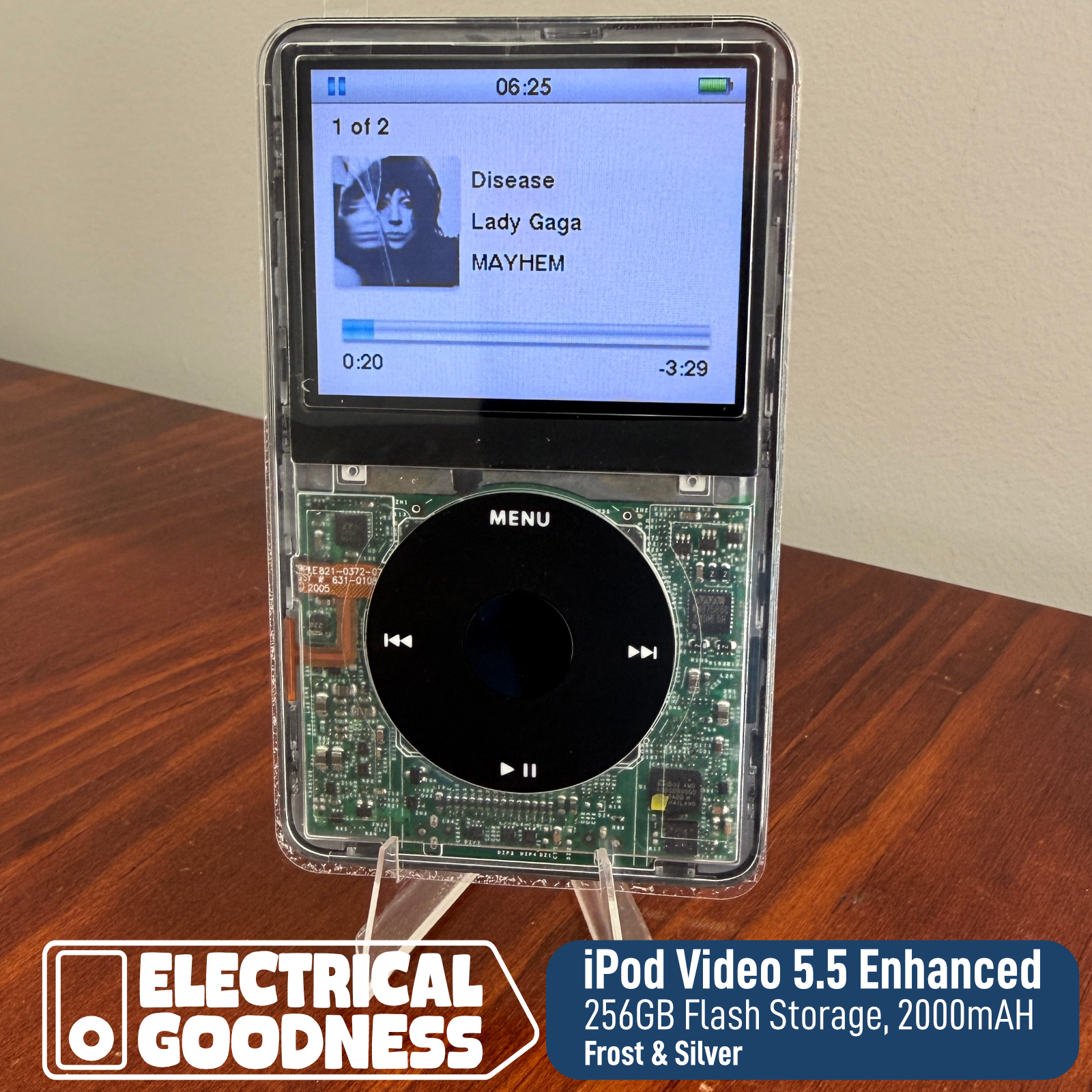 Refurbished iPod Video 5.5 Enhanced - 256GB Flash - Frost & Silver