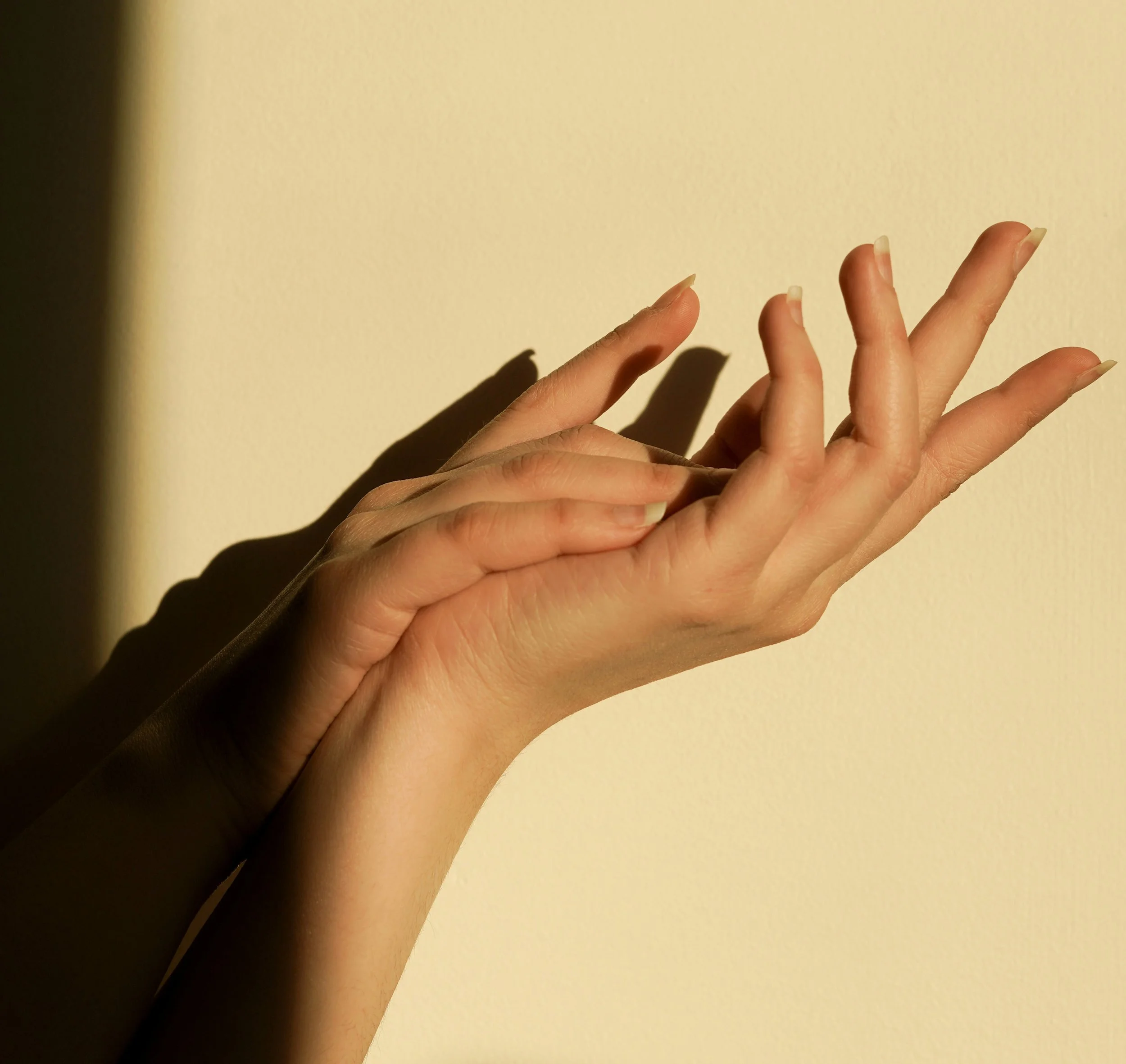 Hands symbolising care and healing