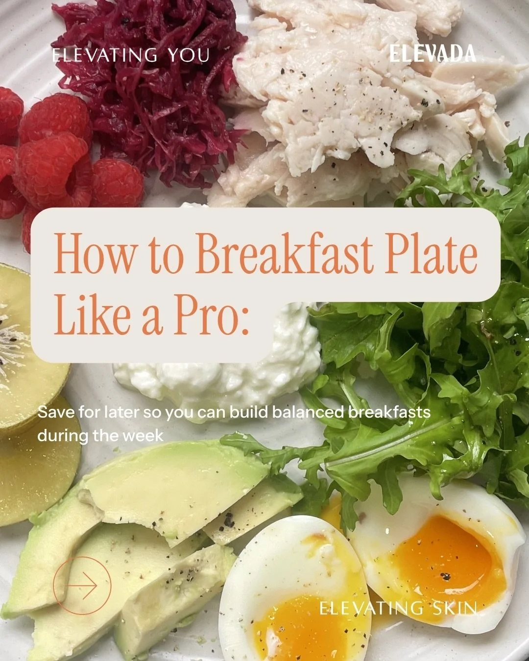 A balanced breakfast can support blood sugar balance, hormone health, gut health, energy, focus, and reduce cravings throughout the day.

Think beyond cereal or toast. Aim to include:
- Protein
- Healthy fats
- Quality carbohydrates
- Prebiotics
- Pr