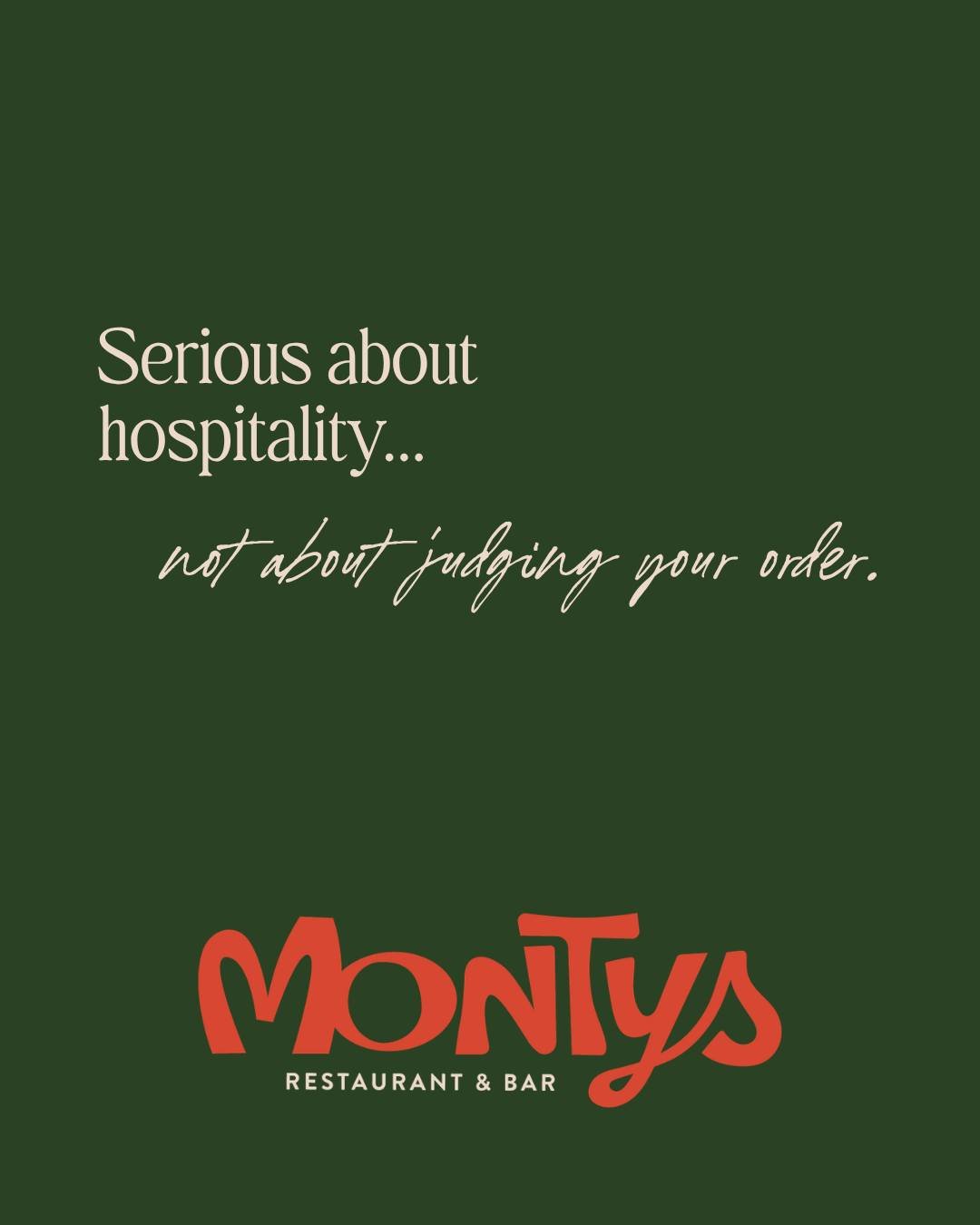 ICYMI we&rsquo;re serious about hospitality (just not about everything else)

Bookings now open at the link in bio 🥂