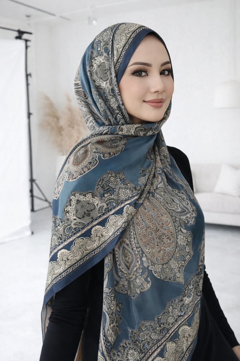 Elinora Paisley Chiffon Shawl