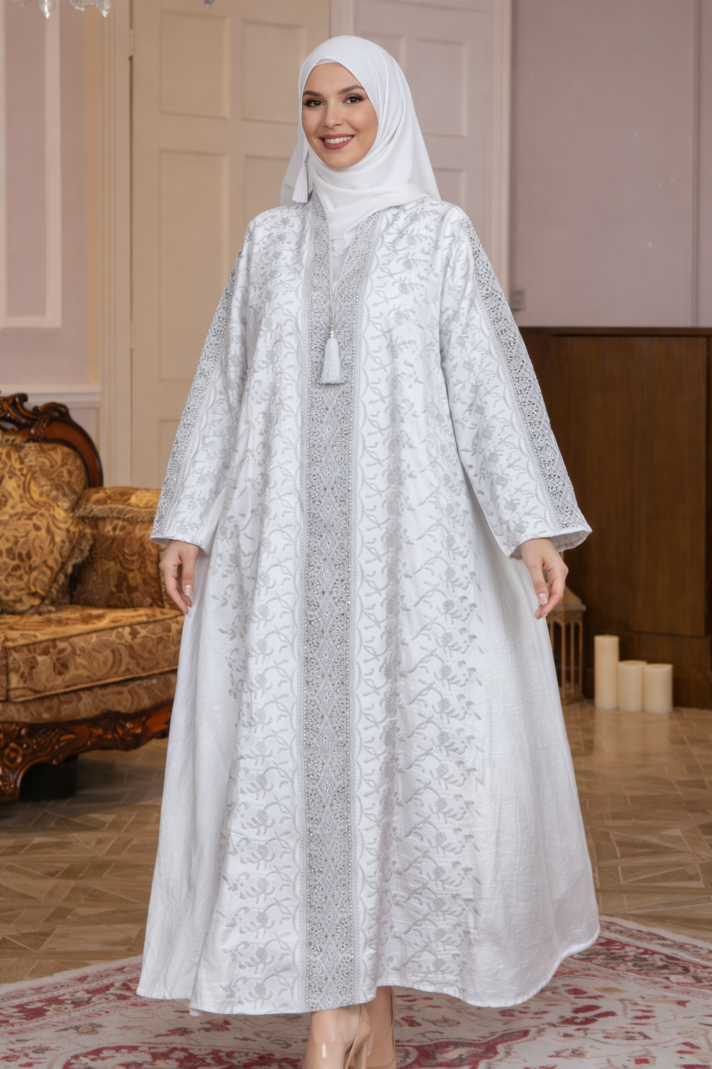 Safiya Borkha Floral Abaya