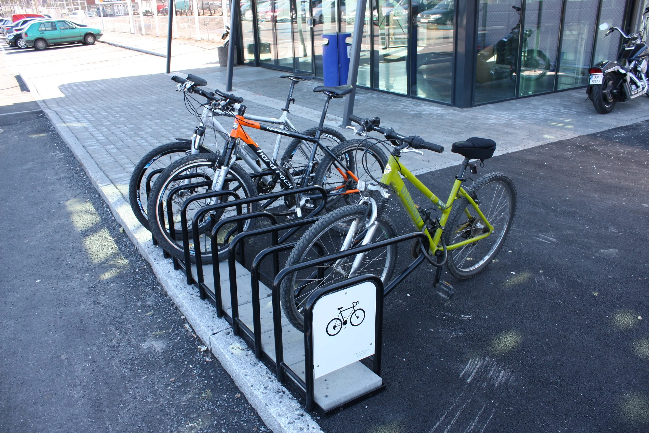 sykkelstativ for 5 sykler