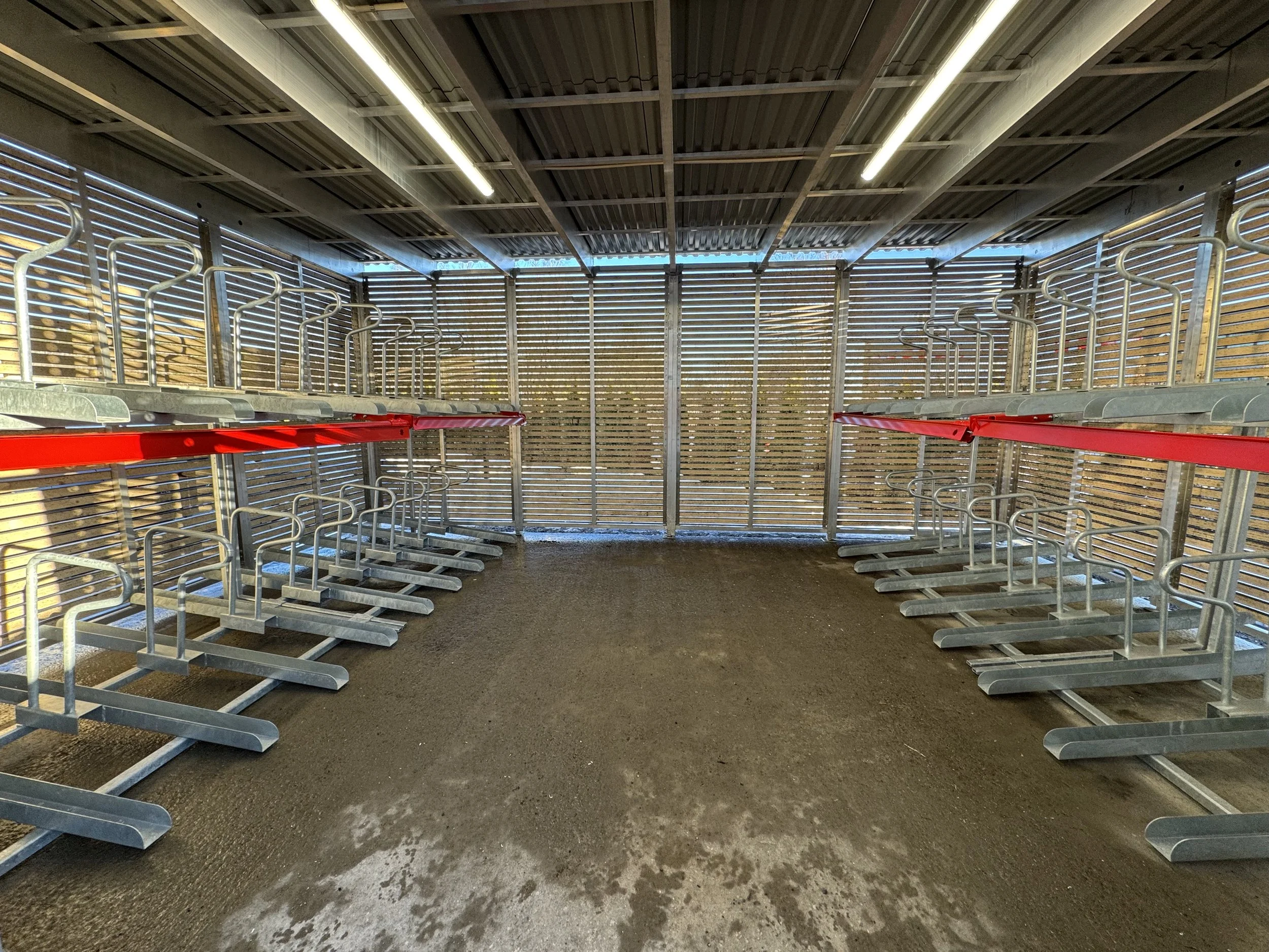 Sykkelskur innvendig