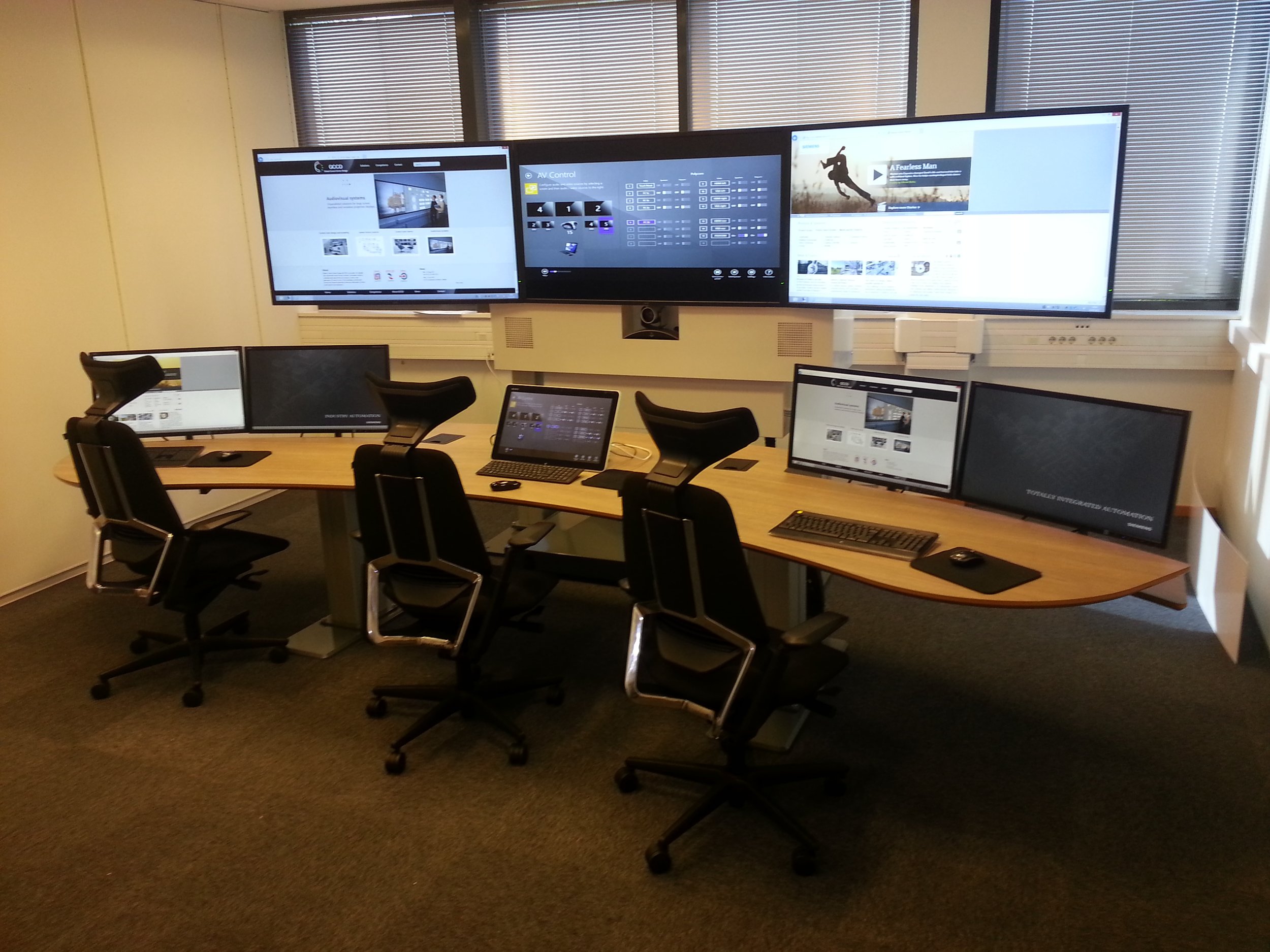 ErgoDesk operator satt opp ved Siemens sitt kontor for fjernstyring av prosesser offshore i Norge