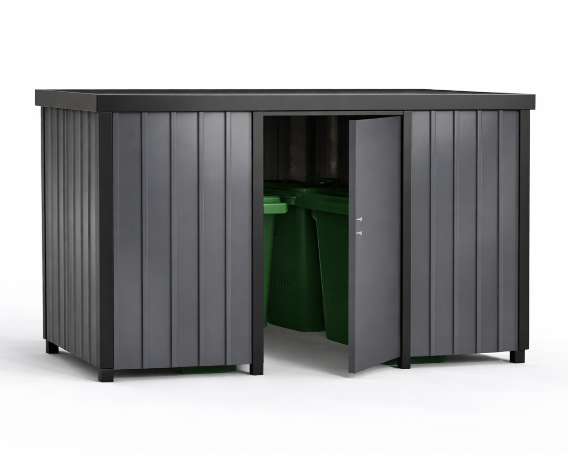 SR Søppelskur gir en effektiv løsning for søppelrom