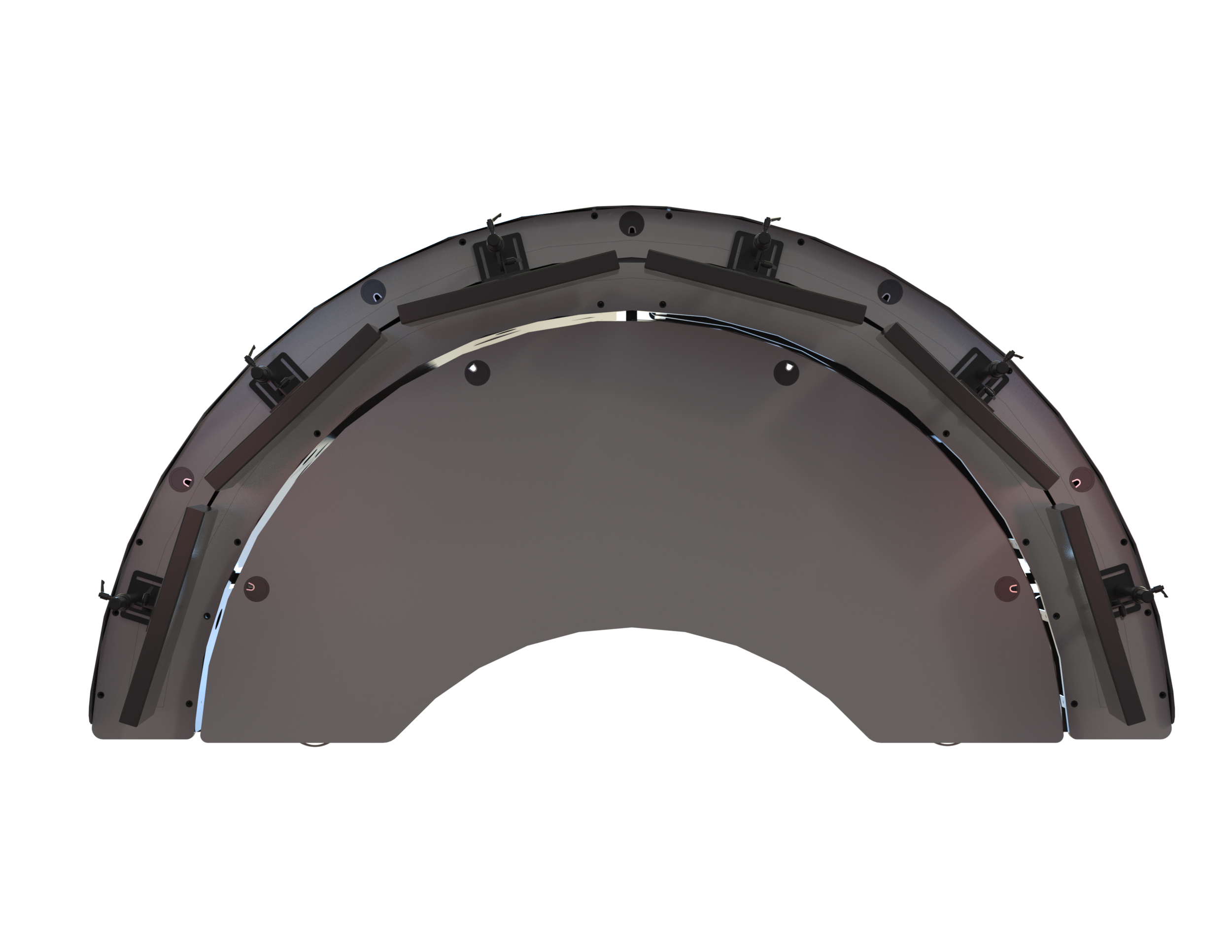 Stort operatørbord for 6 skjermer