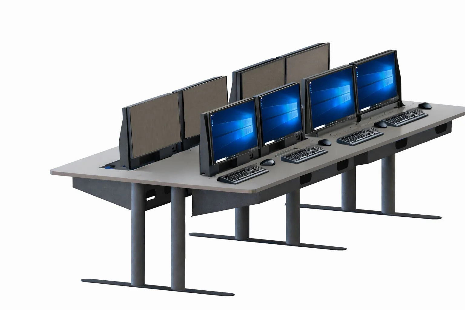 bord med innebygde arbeidsstasjoner for beredskapmiljøer