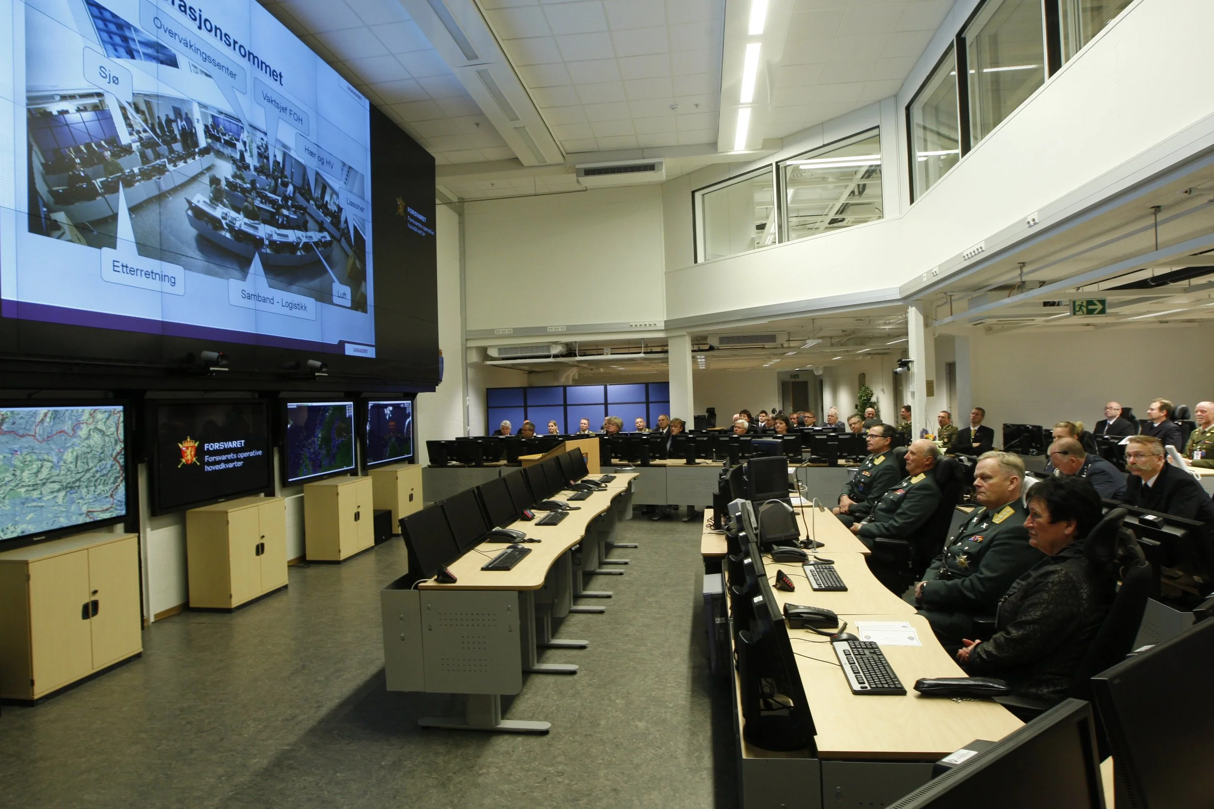 Oparasjonssenter for forsvarets operative hovedkvarter.