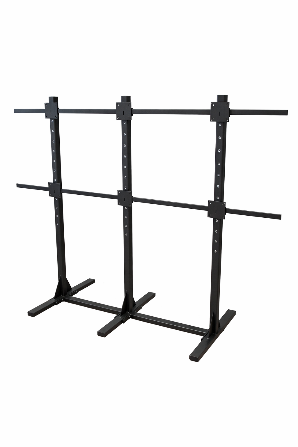 Stativ for 6 stk skjermer  på 32 tommer som kan reguleres og flyttes ved behov