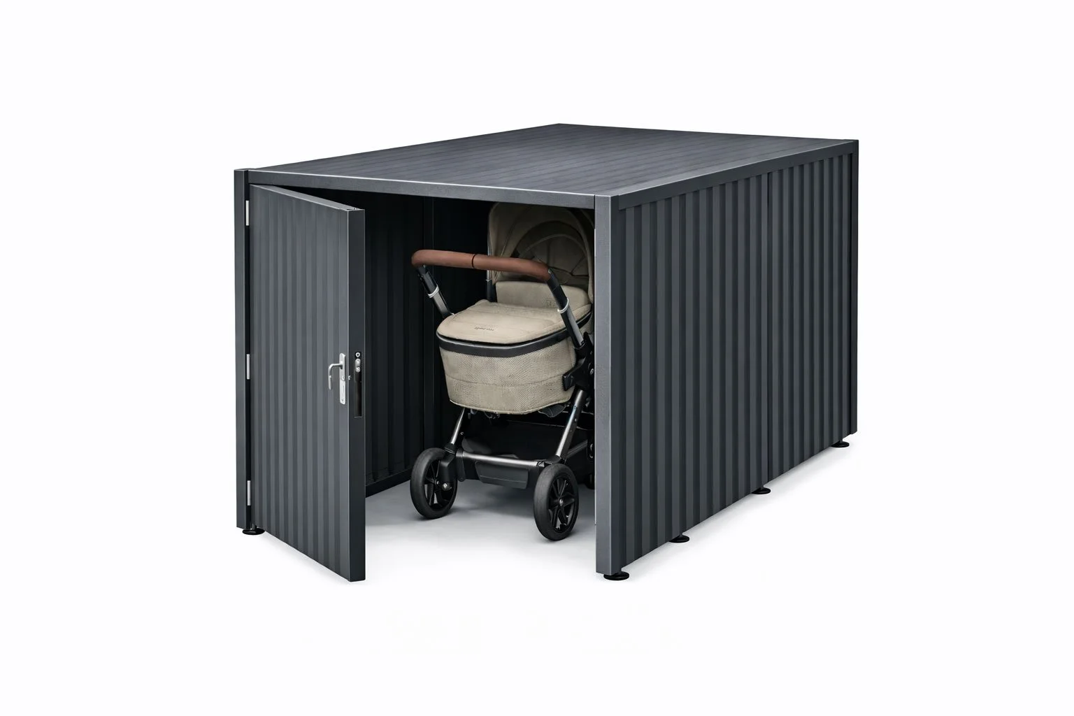 Barnevogngarasje  med profilerte plater