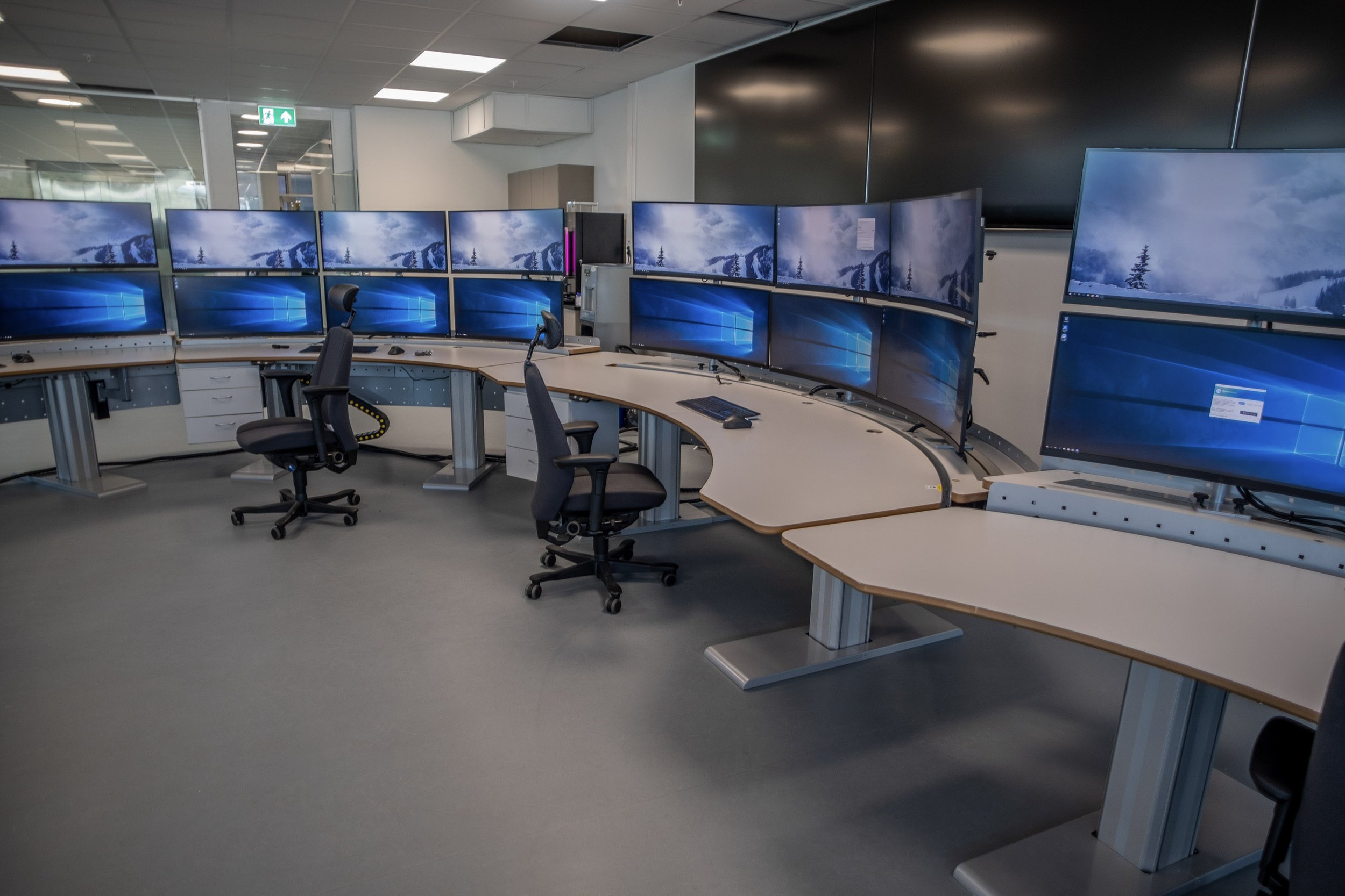 kontrollrommmet til salmar på Hitra styrer mange av selskapets programmer