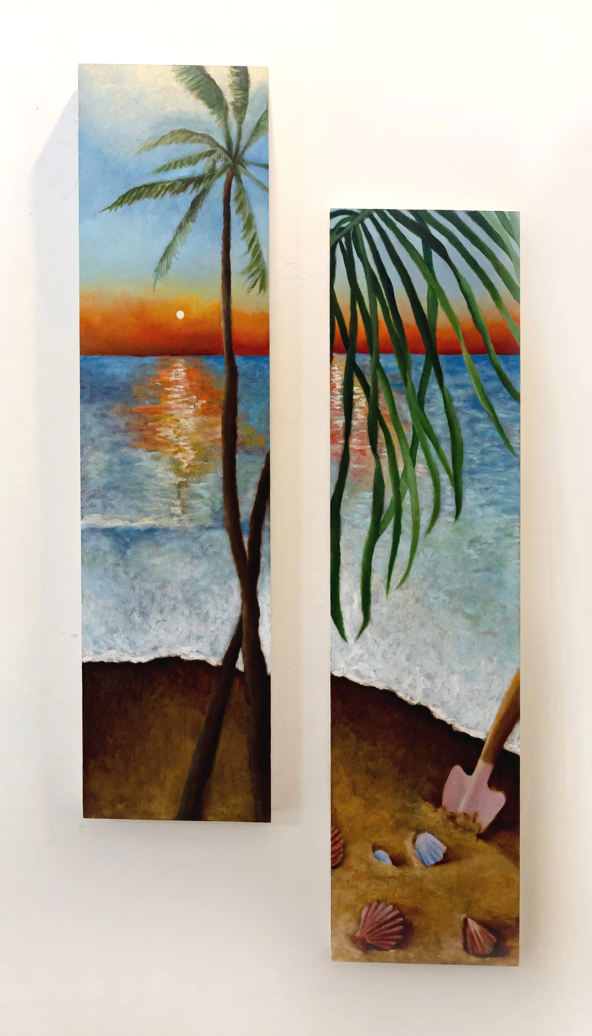 海平線 Sea horizon 1-2 |2024 |20x80cm (one piece) |Oil on panel