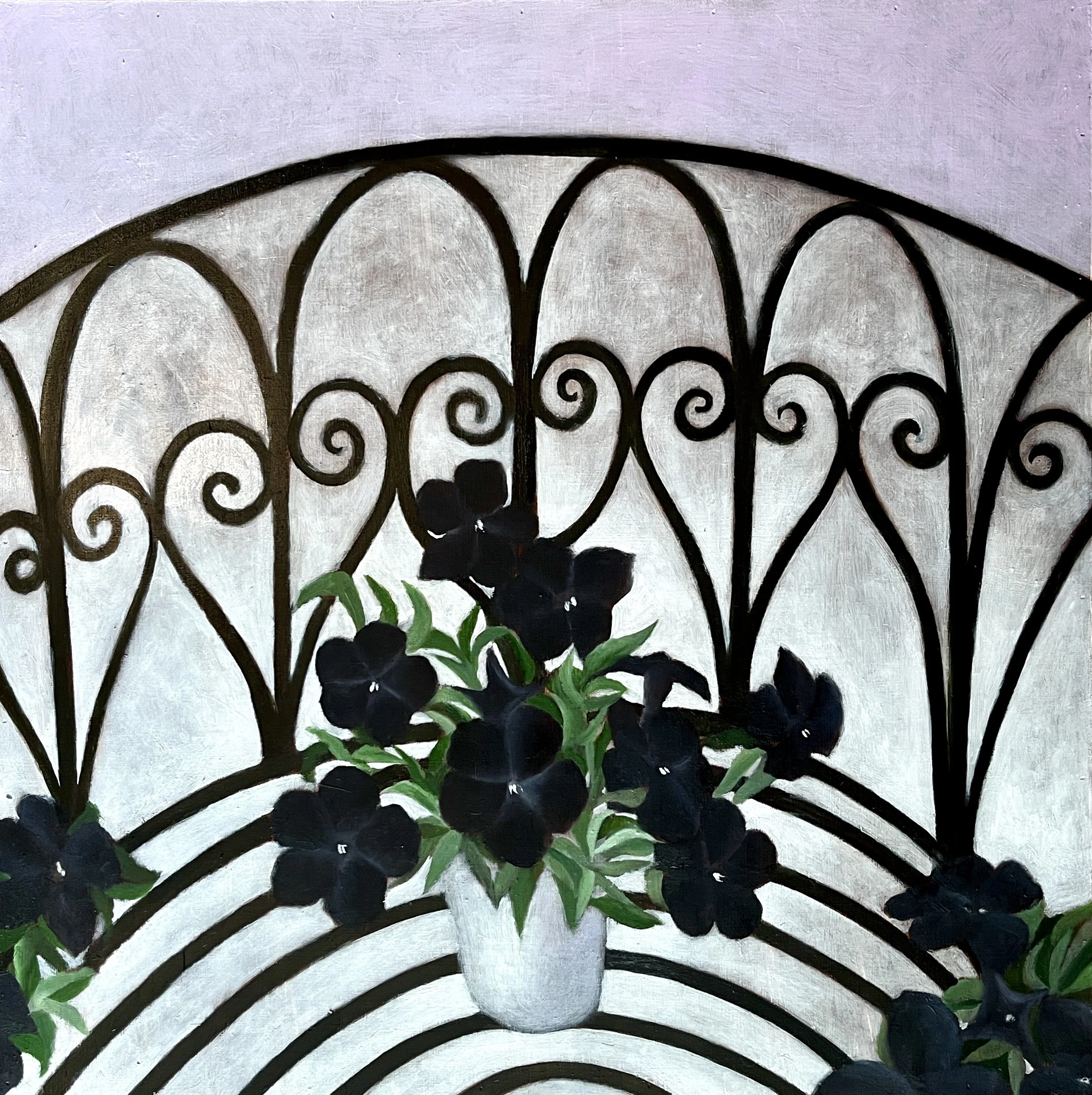 黑絲絨牽牛花 Black Velvet petunia
|2025 |60x60cm |Oil on panel
