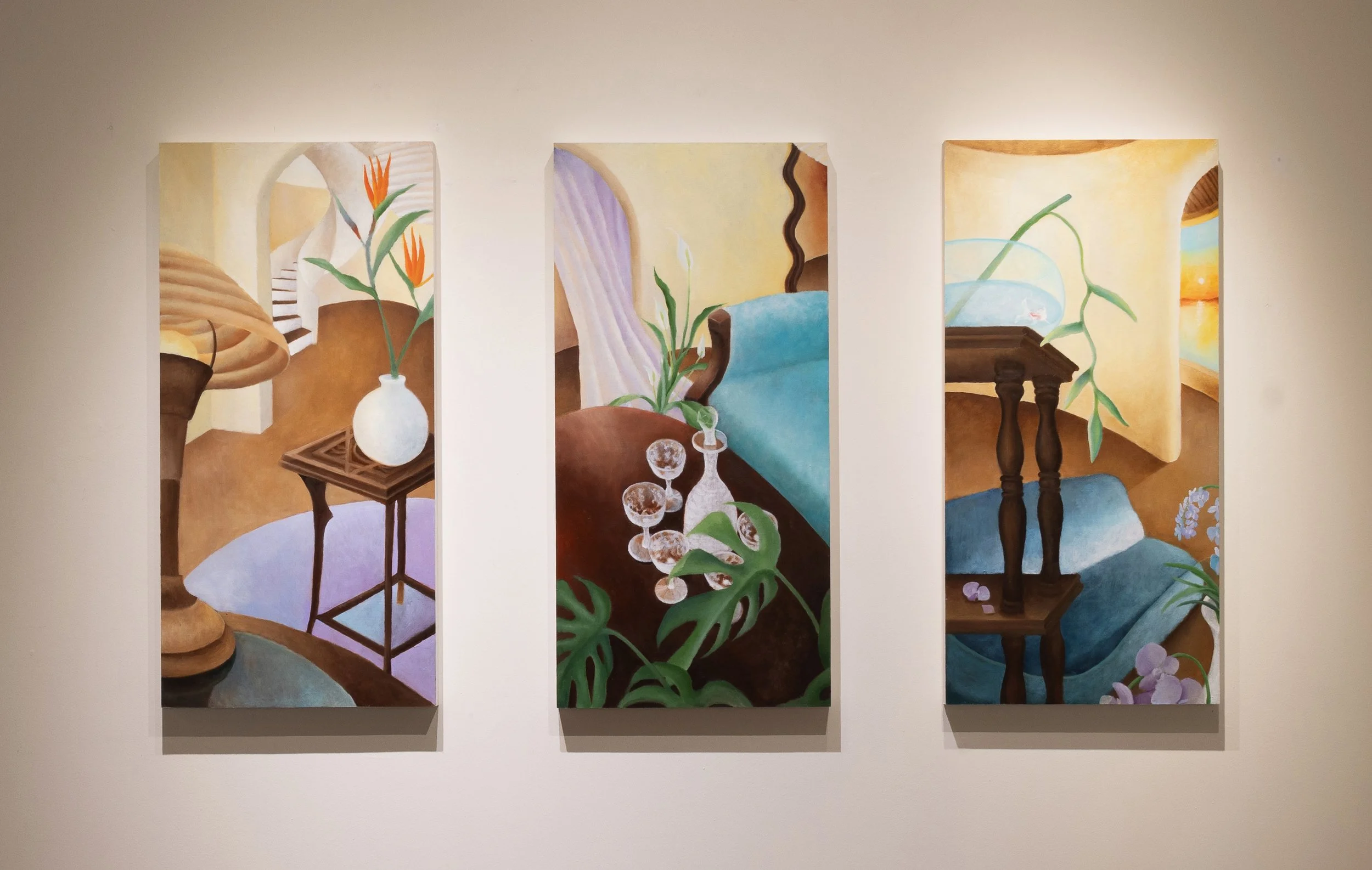 小空間 Little space 1-3 |2024 |40x80cm (one piece) |Oil on panel