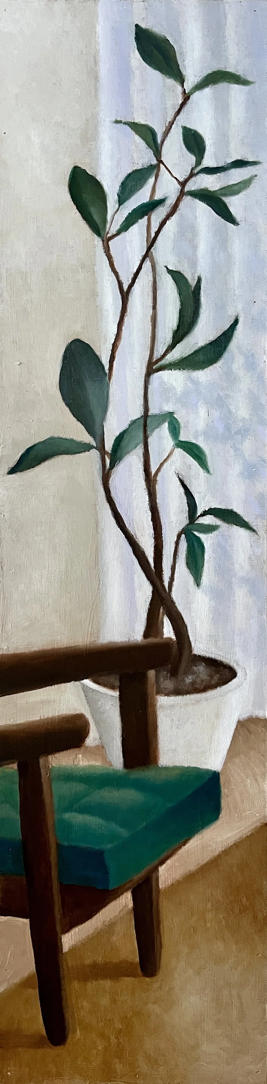 Turquoise blue chair 
