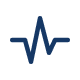 A logo with blue lines forming a stylized wave or swoosh.
