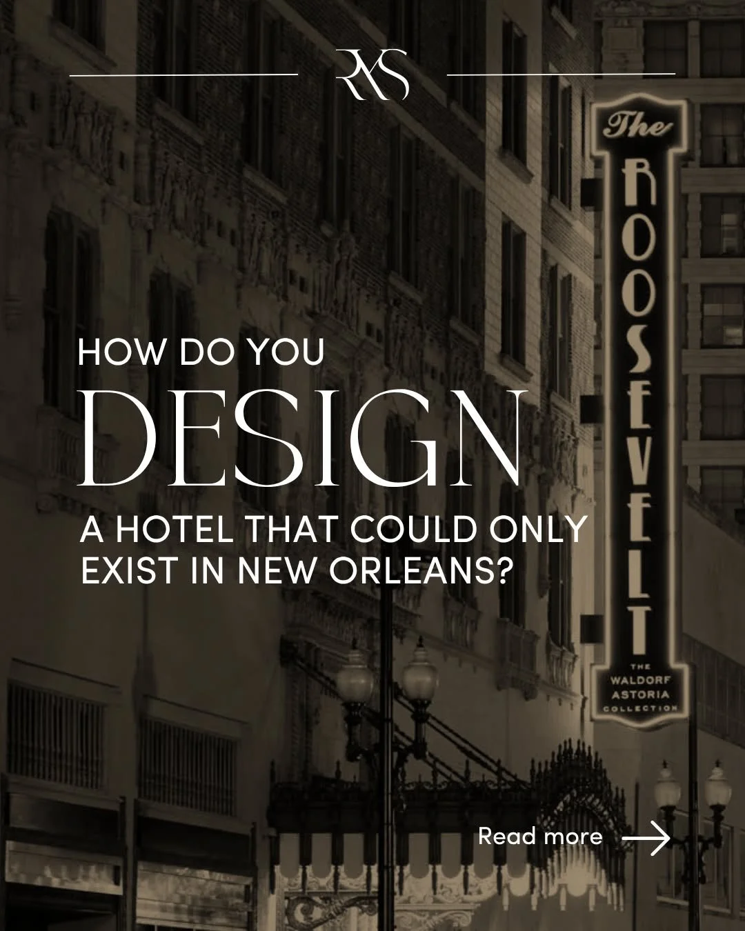 Some places tell their story the moment you walk through the door.
The Roosevelt Hotel is one of them.

Long before design concepts were developed, we immersed ourselves in the rhythms, history, and spirit of New Orleans&mdash;exploring the architect