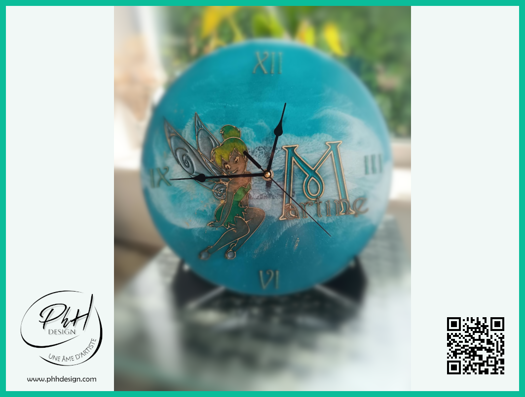 L'horloge "La fée turquoise"