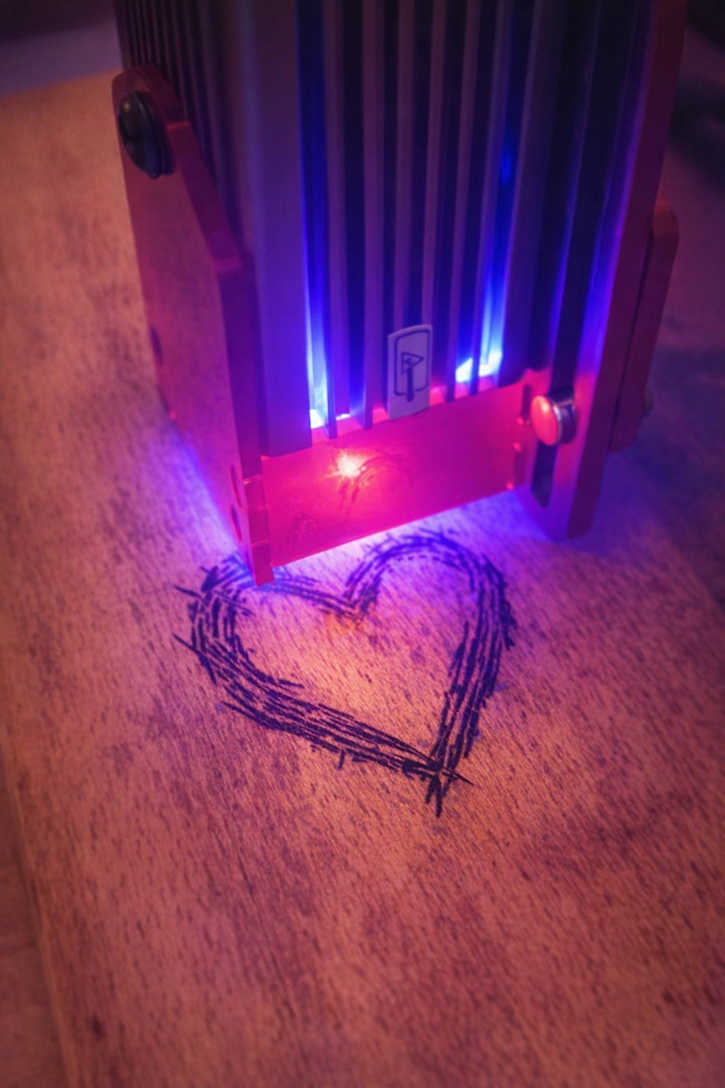 La gravure laser du coeur