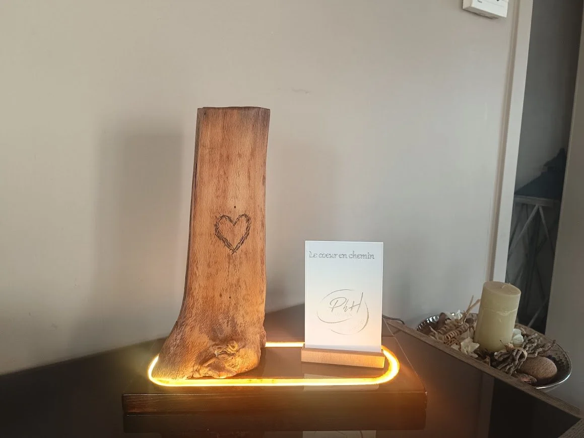 Le coeur en chemin version lumineuse