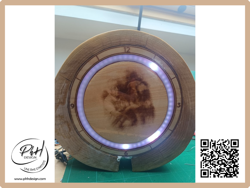 Mise en place et réglage pour l'horloge..