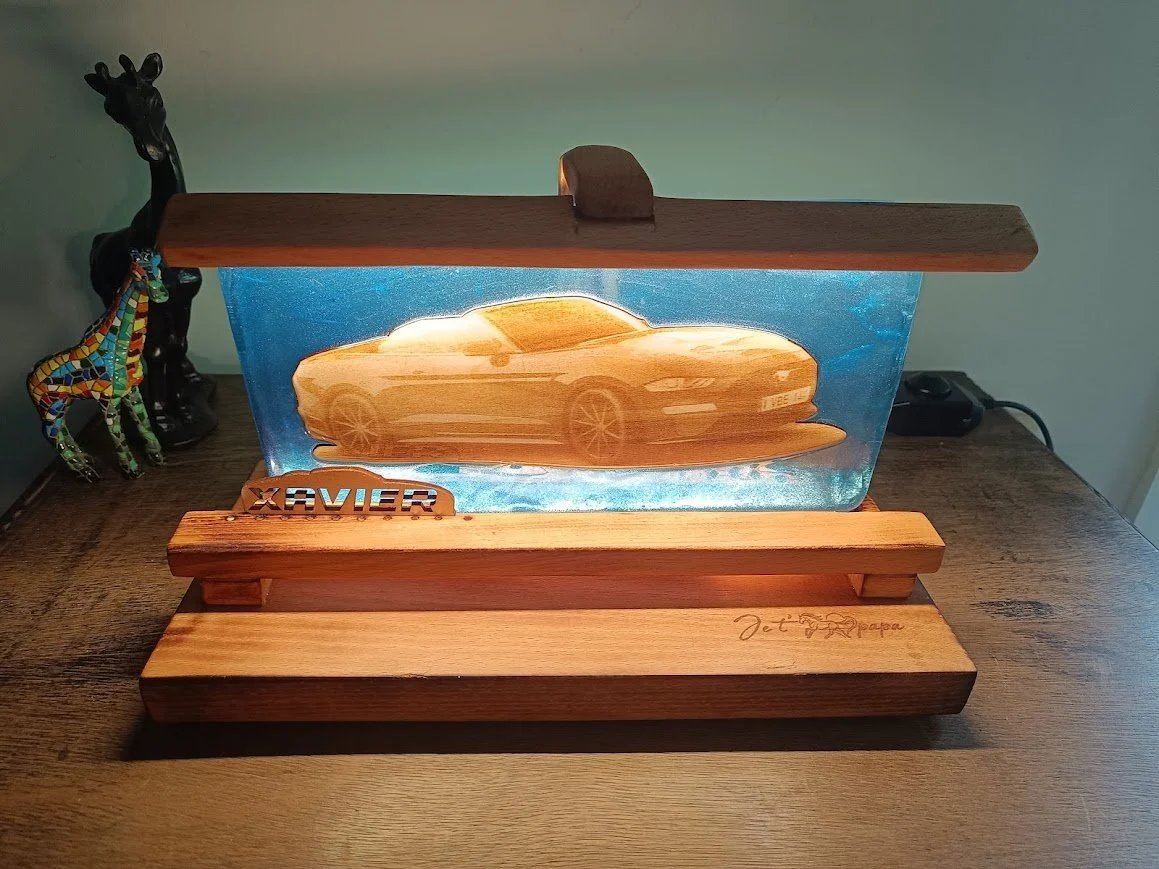 L'éclairage, 3 ruban leds pour mettre en valeur avec un dimmer pour choisir l'ambiance lumineuse.