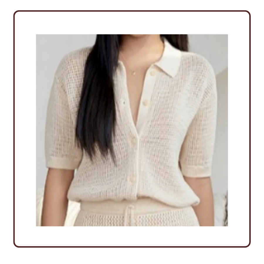 Áo len tay ngắn BASIC ZOEY TOP