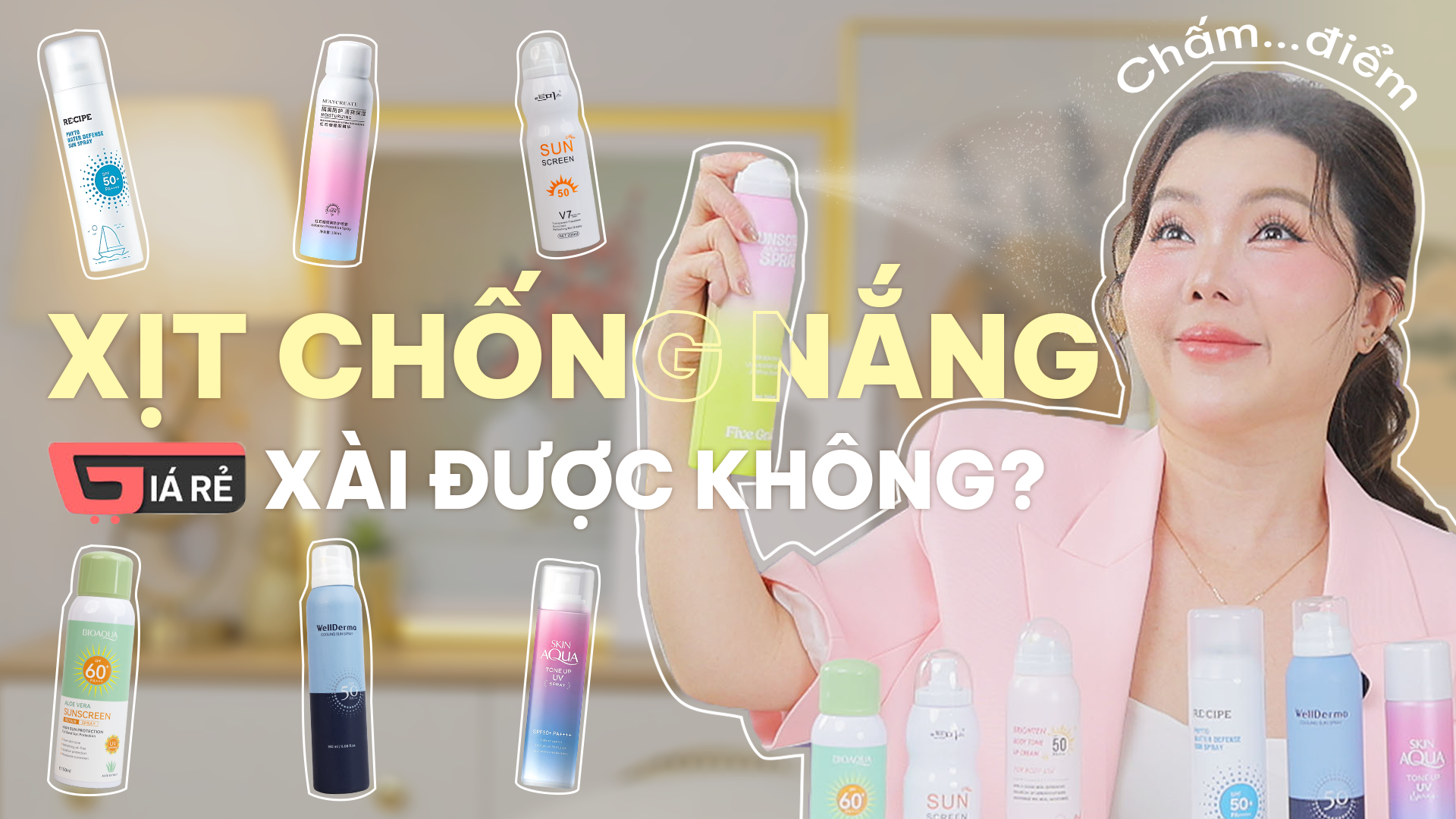 Chấm điểm TOP 7 XỊT CHỐNG NẮNG GIÁ RẺ siêu hot | Mua lại ✅ Không mua lại ❌