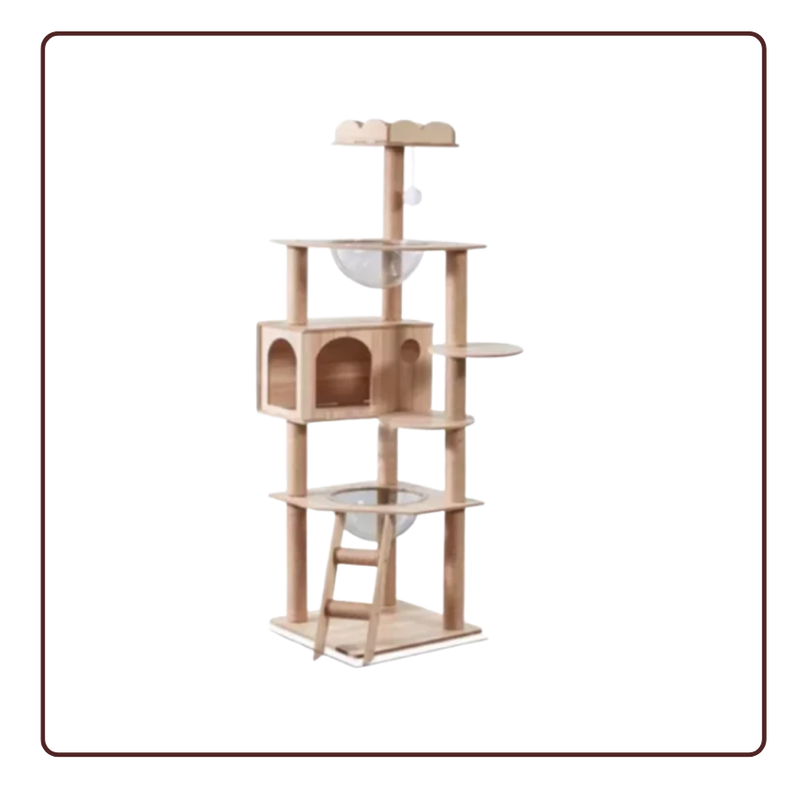 Cattree nhà gỗ cây cào móng cho mèo