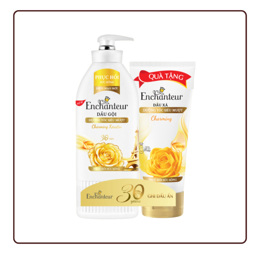 Combo Dầu gội và Dầu Xả Enchanteur Kera-B5 Charming