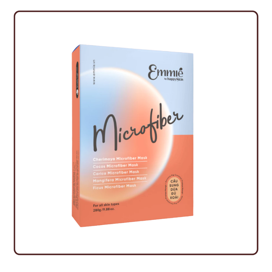 Hộp 10 Mặt nạ Microfiber Emmie by HappySkin