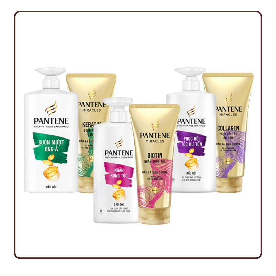 Dầu Gội PANTENE Pro-V & Dầu Xả MIRACLES