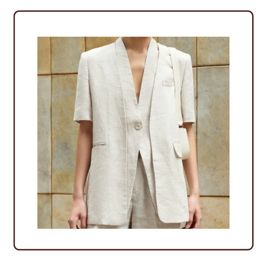 December Chris LAPEL SHORT SLEEVED BLAZER