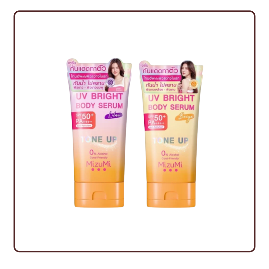 Kem chống nắng nâng tone MizuMi UV Bright Body Serum Tone Up Beige/ Lilac