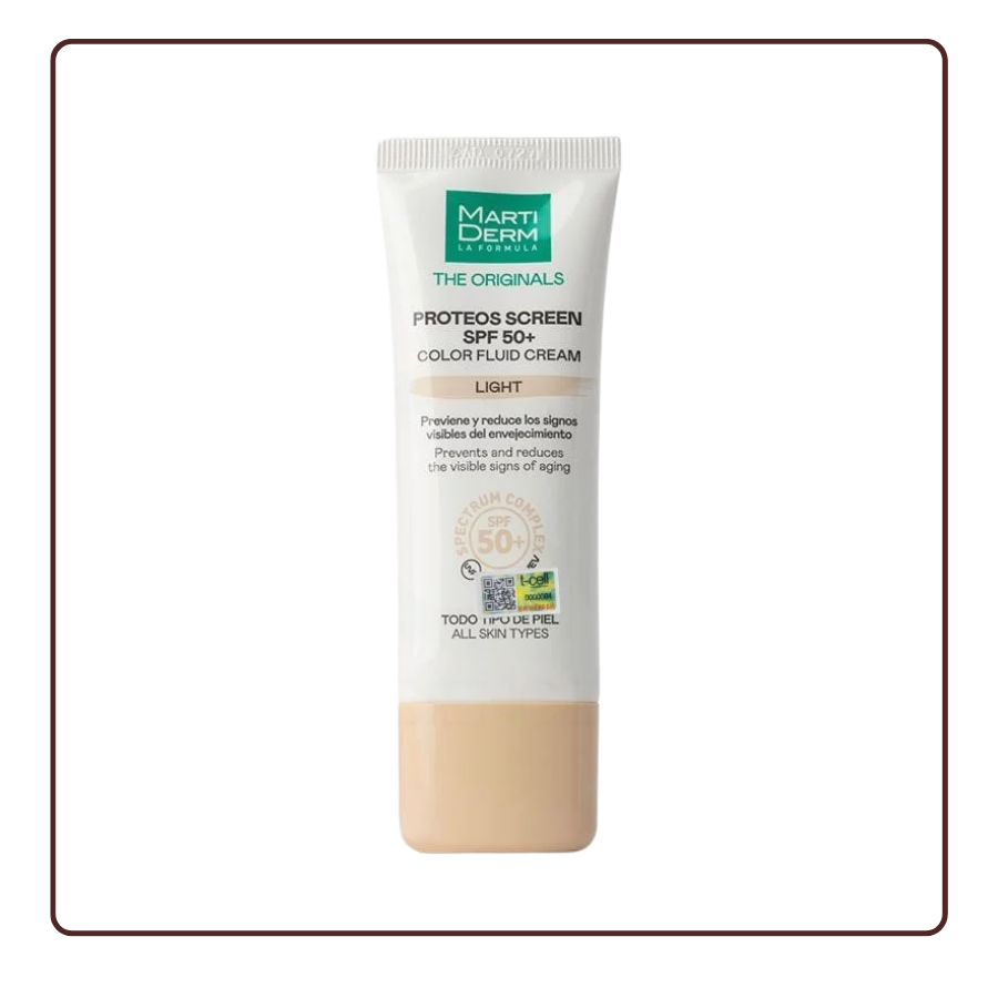 Kem Chống Nắng MartiDerm Proteos Screen Color Fluid Cream (Light)