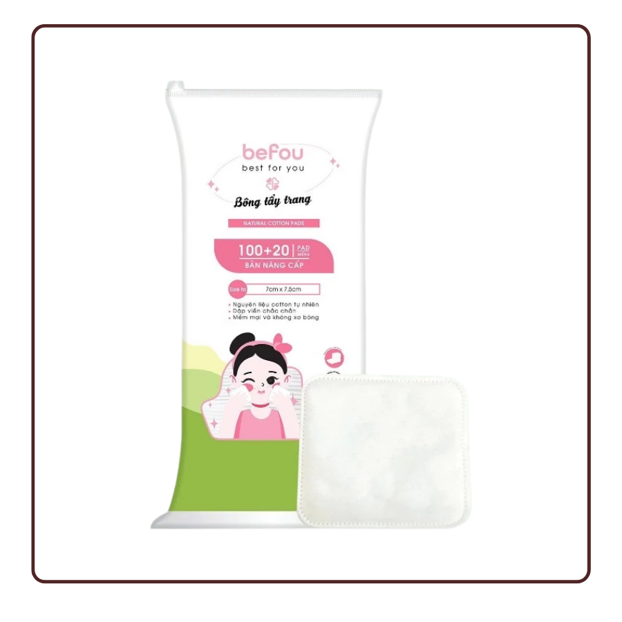 Bông Tẩy Trang Befou Vuông
