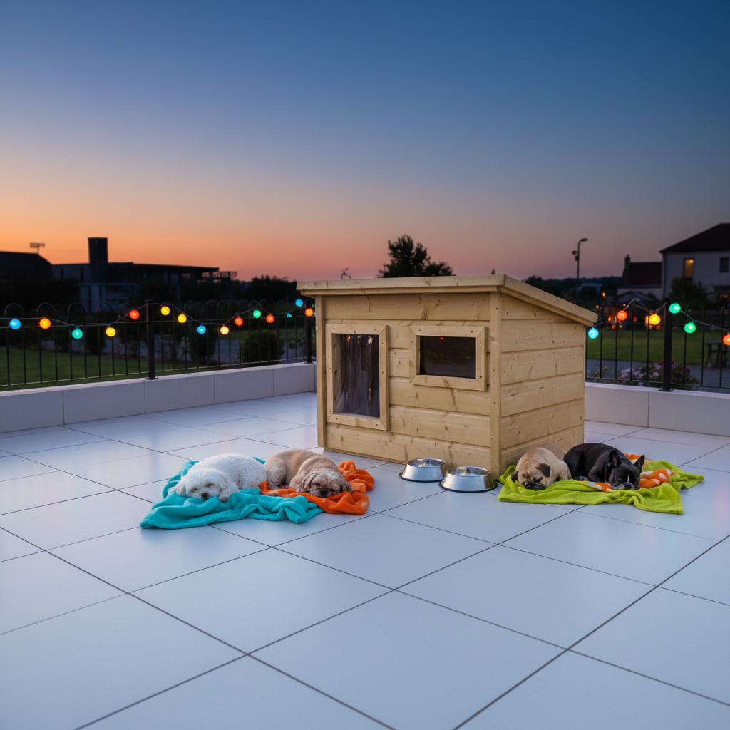 Premium built dog house by Funky Cribs in Carlow that was delivered to Dublin.