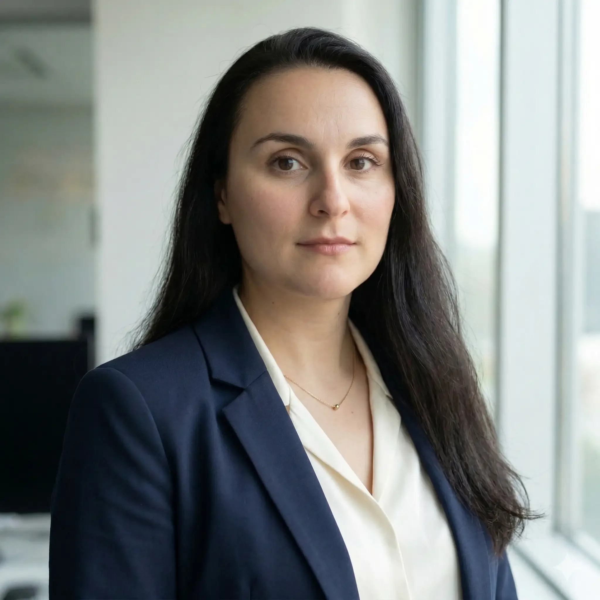 Professional portrait of Iliyana Hristova, founder of Counara and Unburdora.