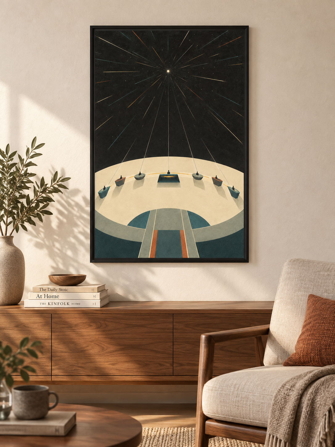 The Common Horizon framed in a calm original Northbound interior