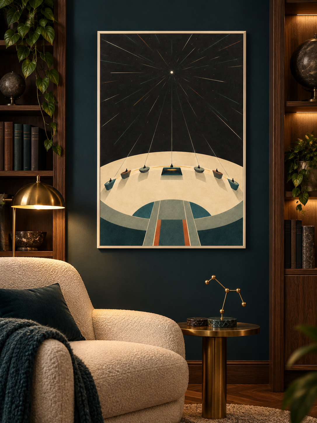 The Common Horizon framed in a calm original Northbound interior