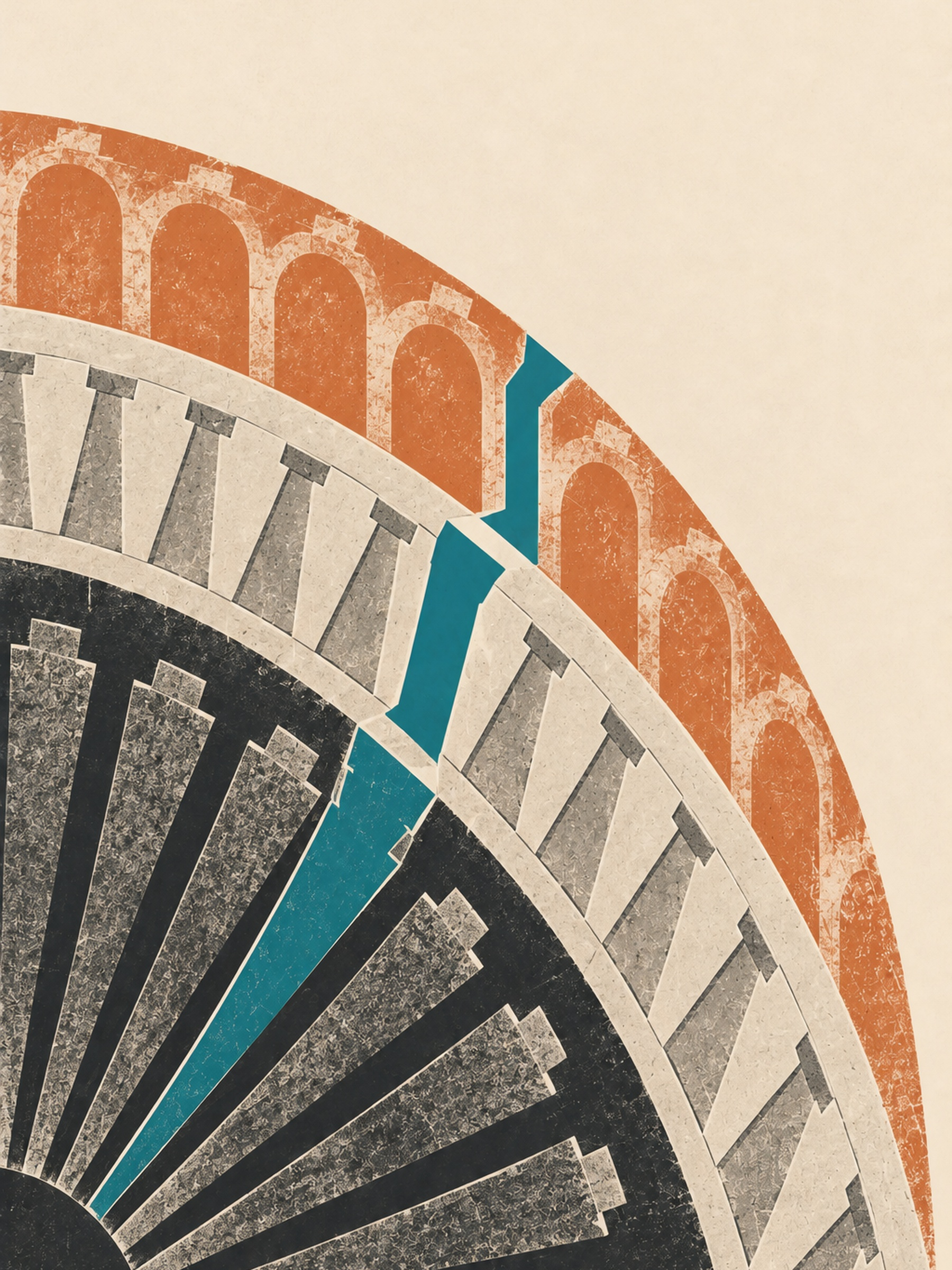 A clean-frame view of the unframed The Arithmetic of Dawn art print on a warm neutral ground.