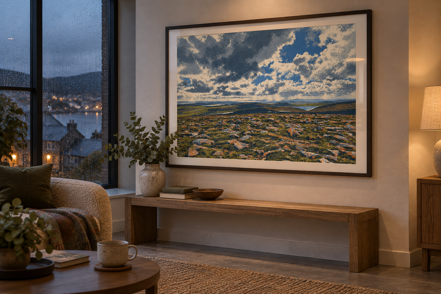 Distance After Rain — Four Print Styles