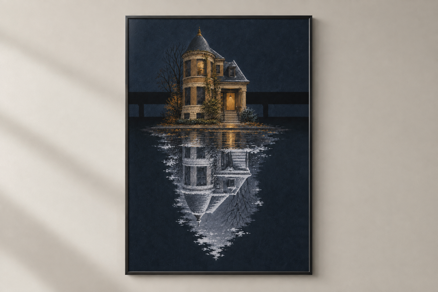 The Street That Nearly Fits art print professionally framed on a neutral wall.