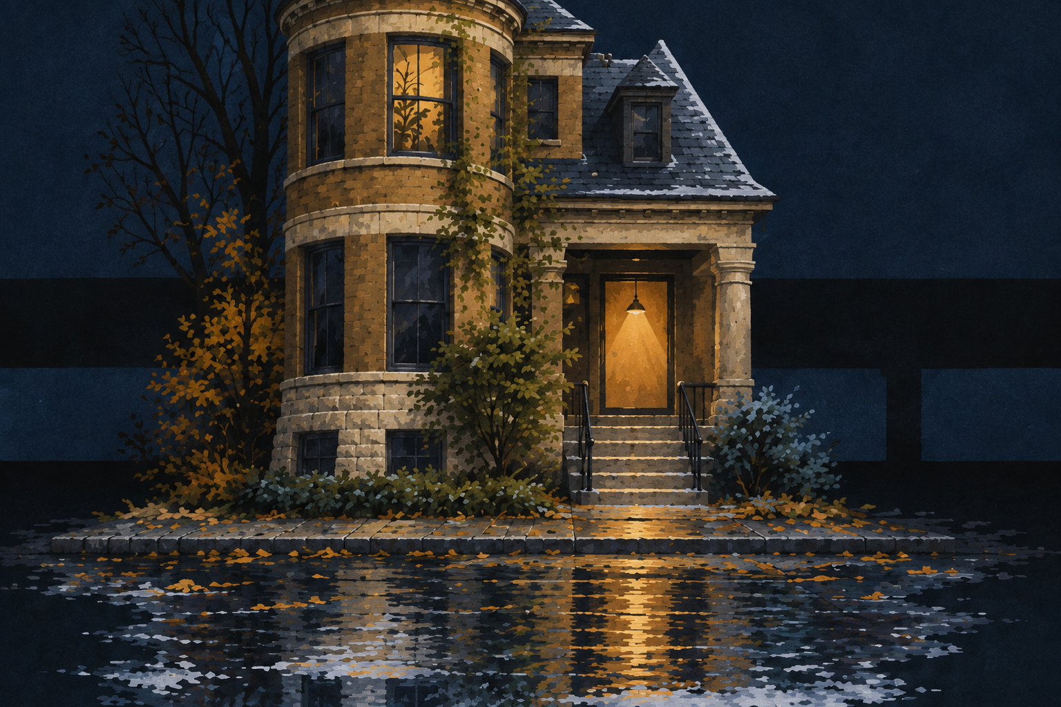 Detail view of the The Street That Nearly Fits artwork.